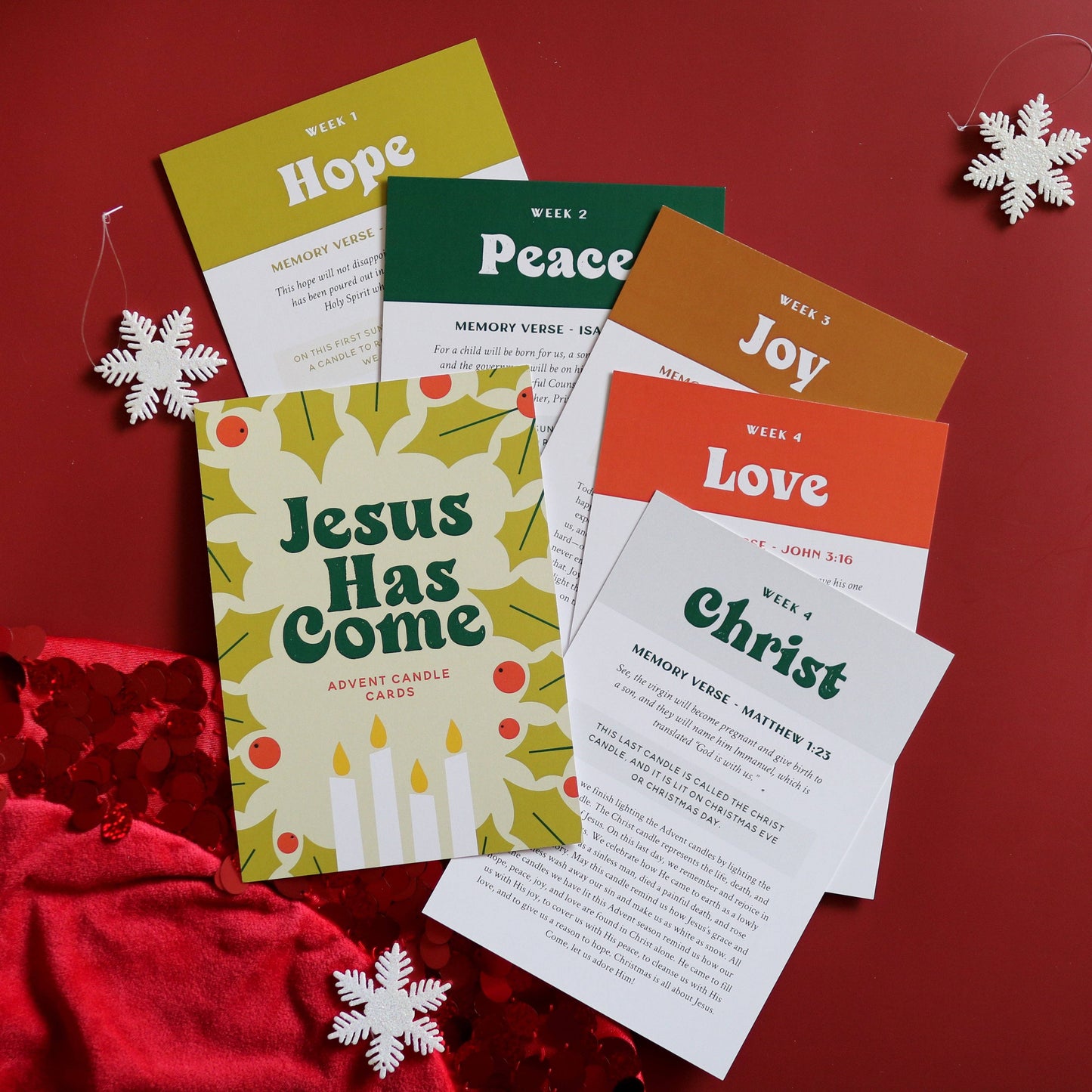 Jesus Has Come Advent Candle Cards | For the Family
