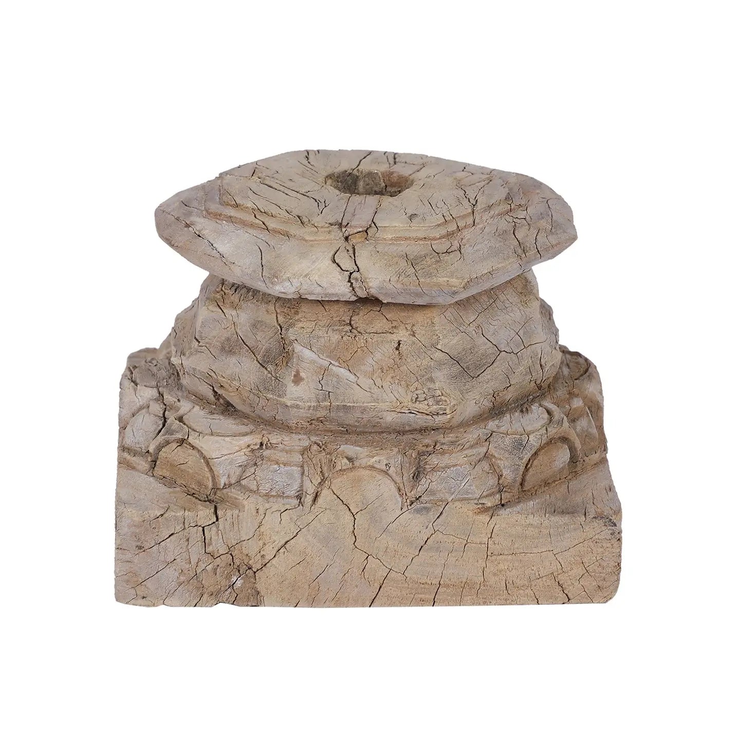 Small Vintage Decorative Capital - Bleached