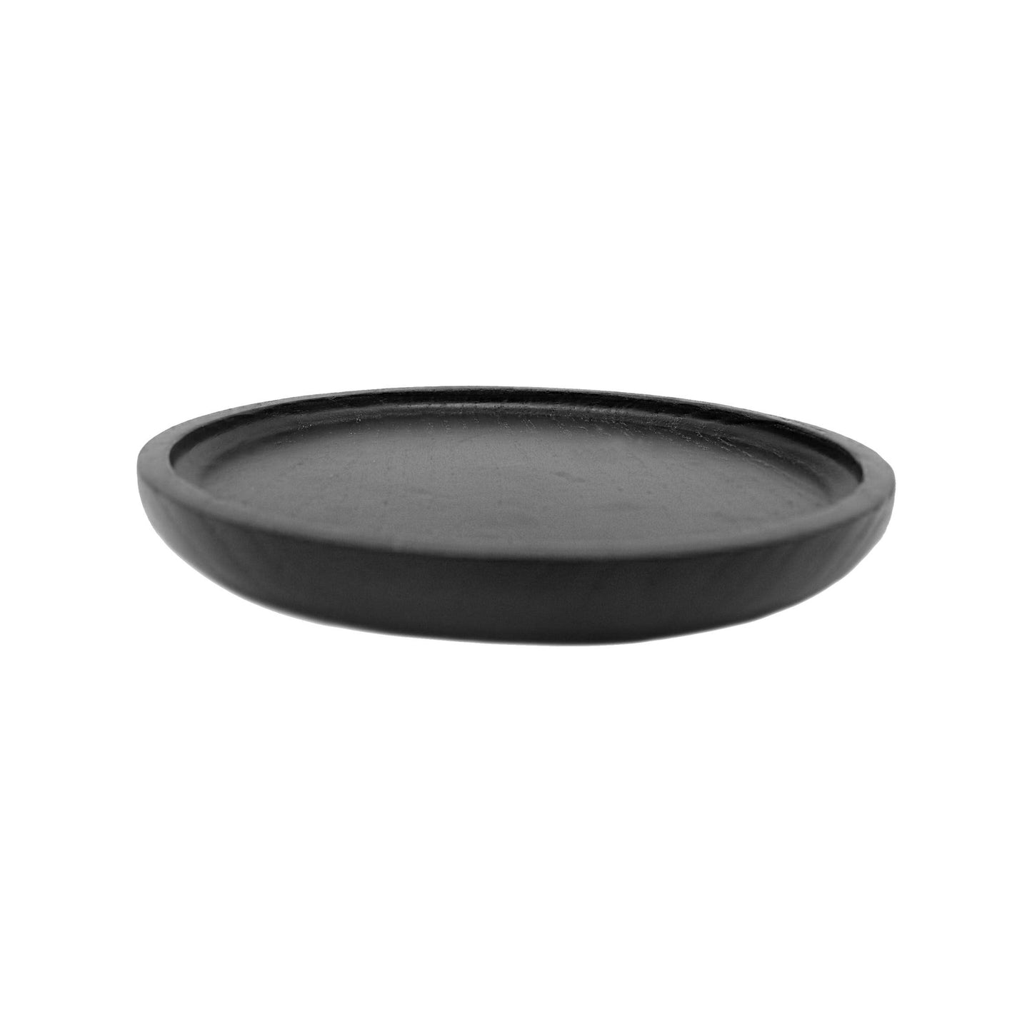 Black Round Wood Tray | 7"