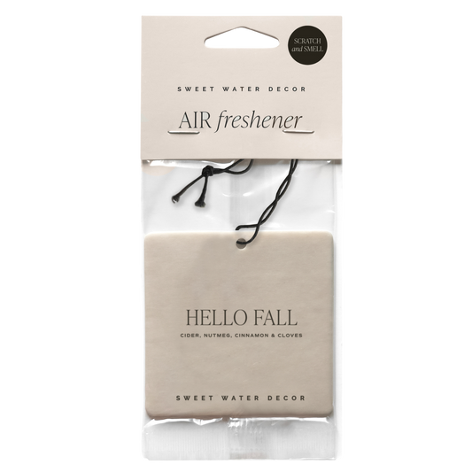 "Hello Fall" Hanging Car Air Freshener