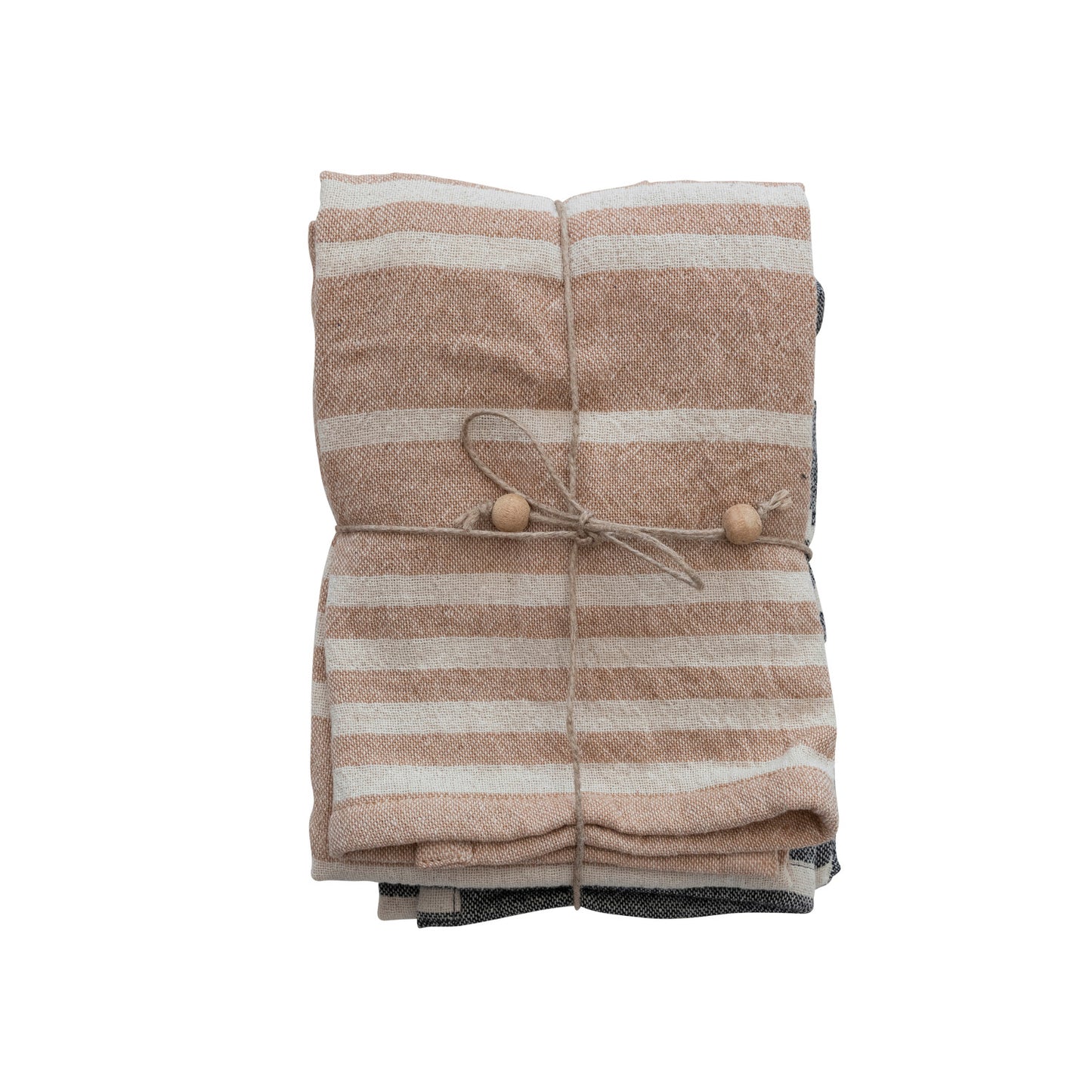 Cotton Double Cloth Striped Tea Towels - 2 Colors | Set of 2