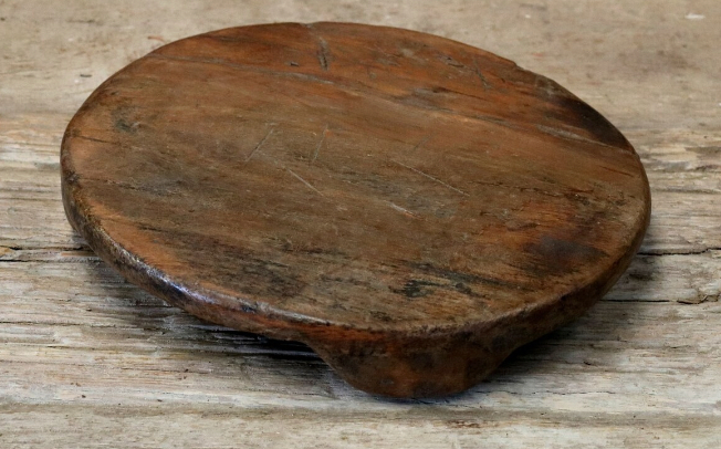 Vintage Footed Chapati Board Riser From India