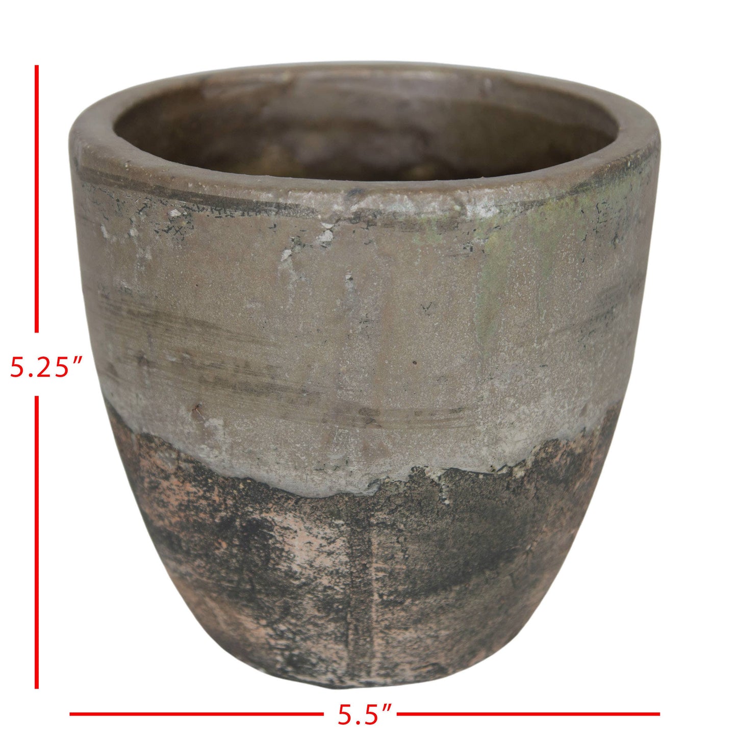 Gita Gray Terracotta Garden Planter Pot (Small)