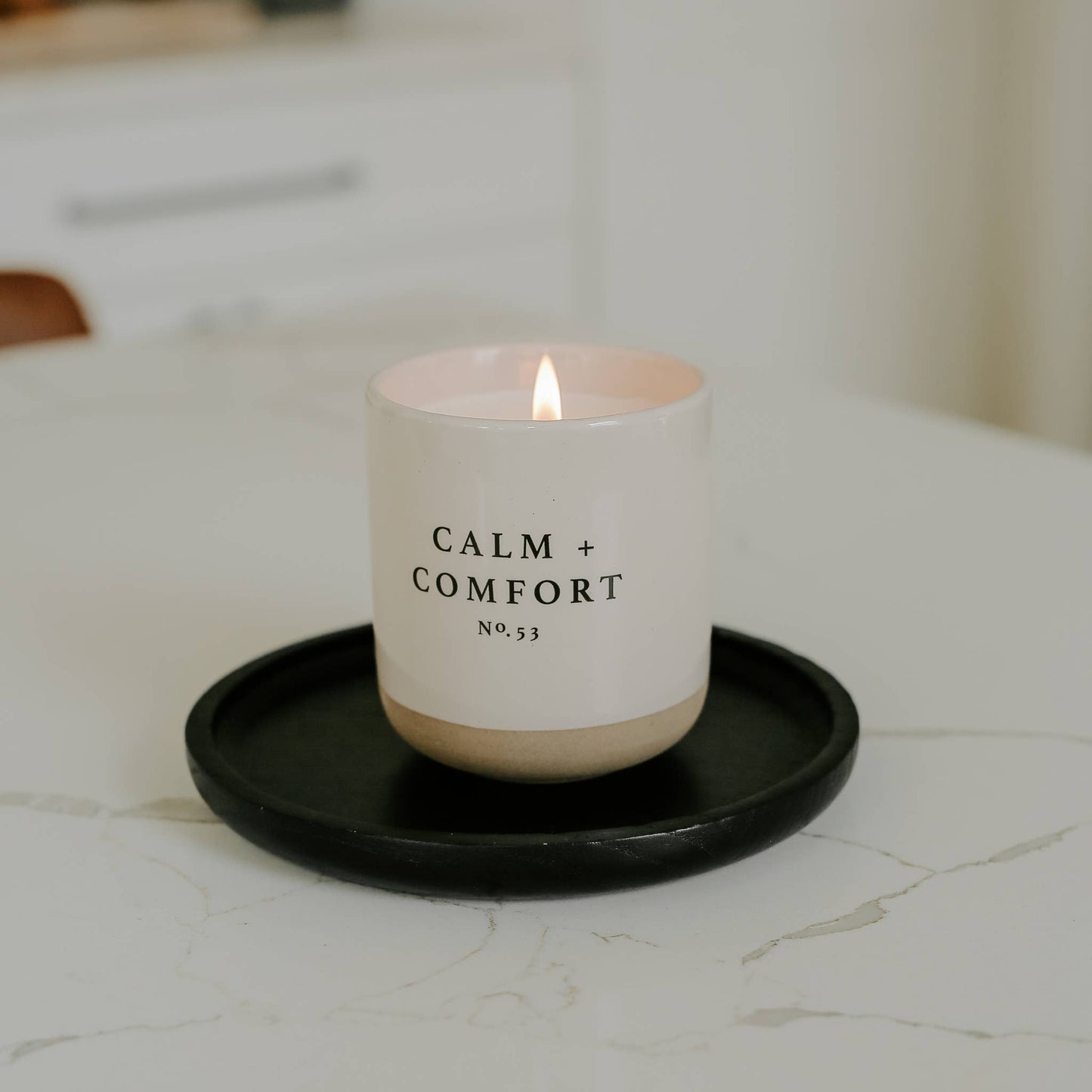 Black Round Wood Tray | 7"