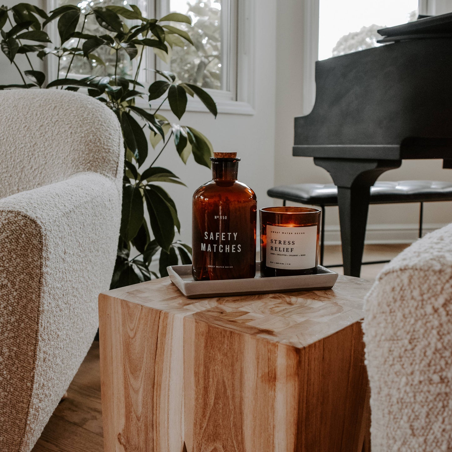 4" Large Apothecary Safety Matches |  Black