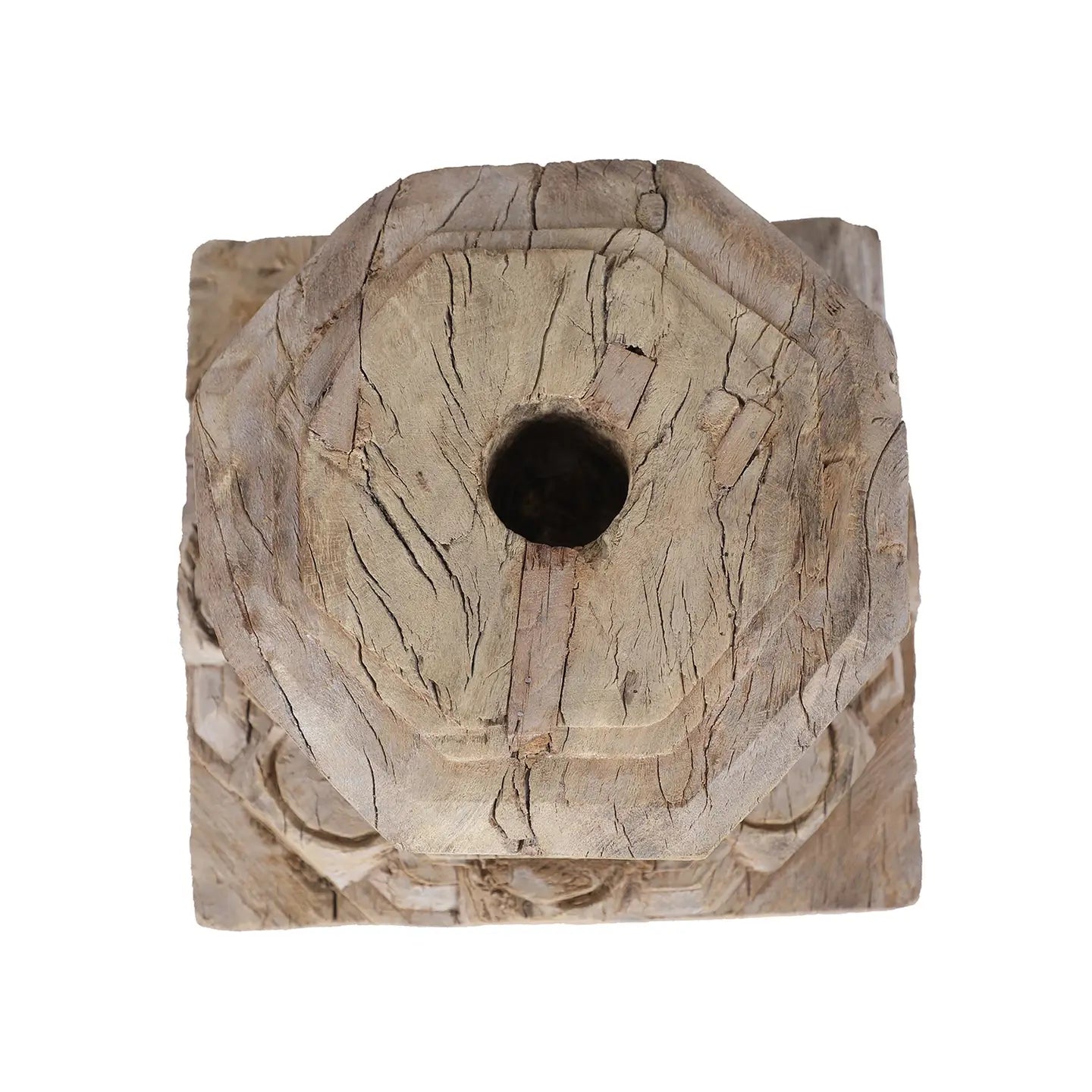 Small Vintage Decorative Capital - Bleached