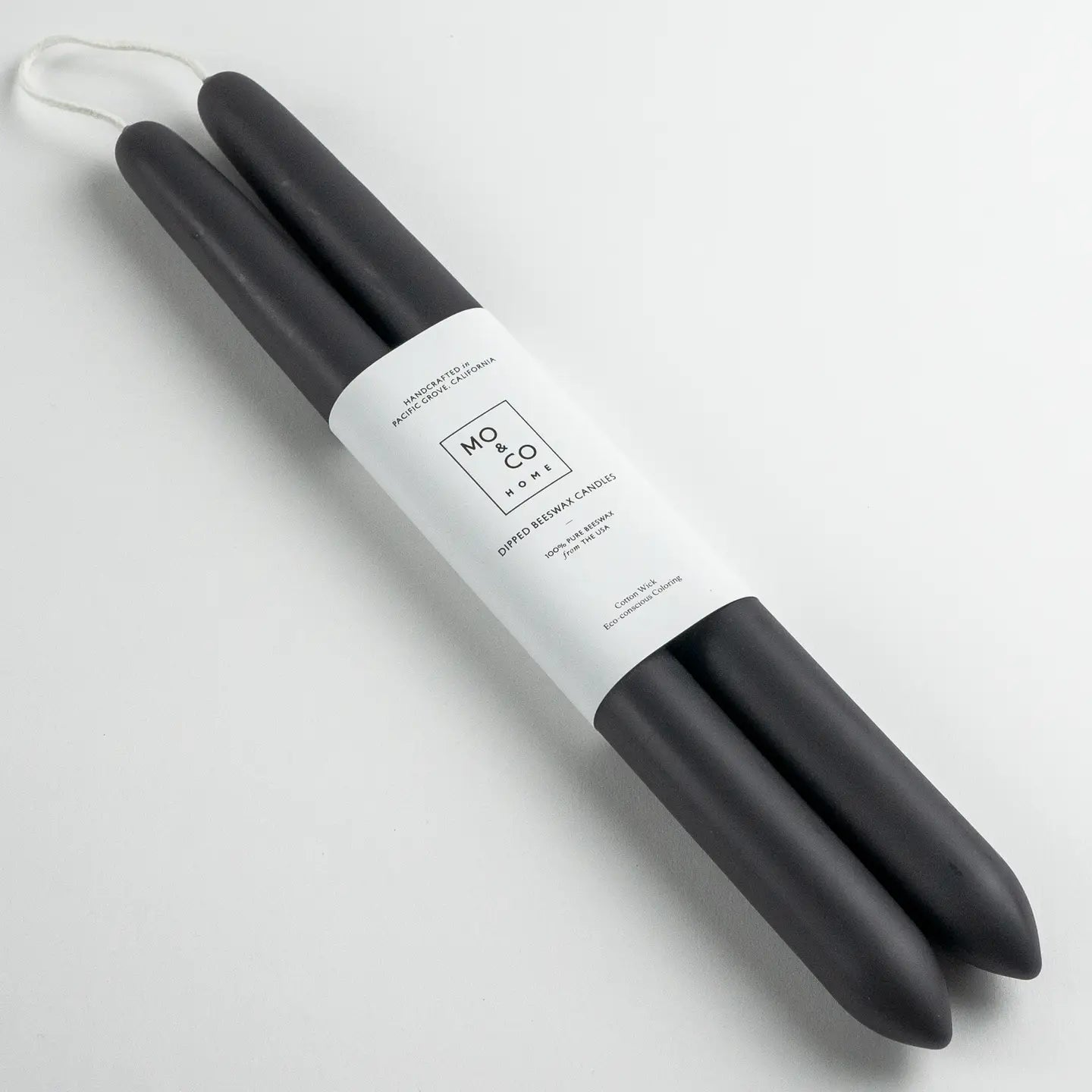 10" - 100% Beeswax Dipped Candles | Charcoal