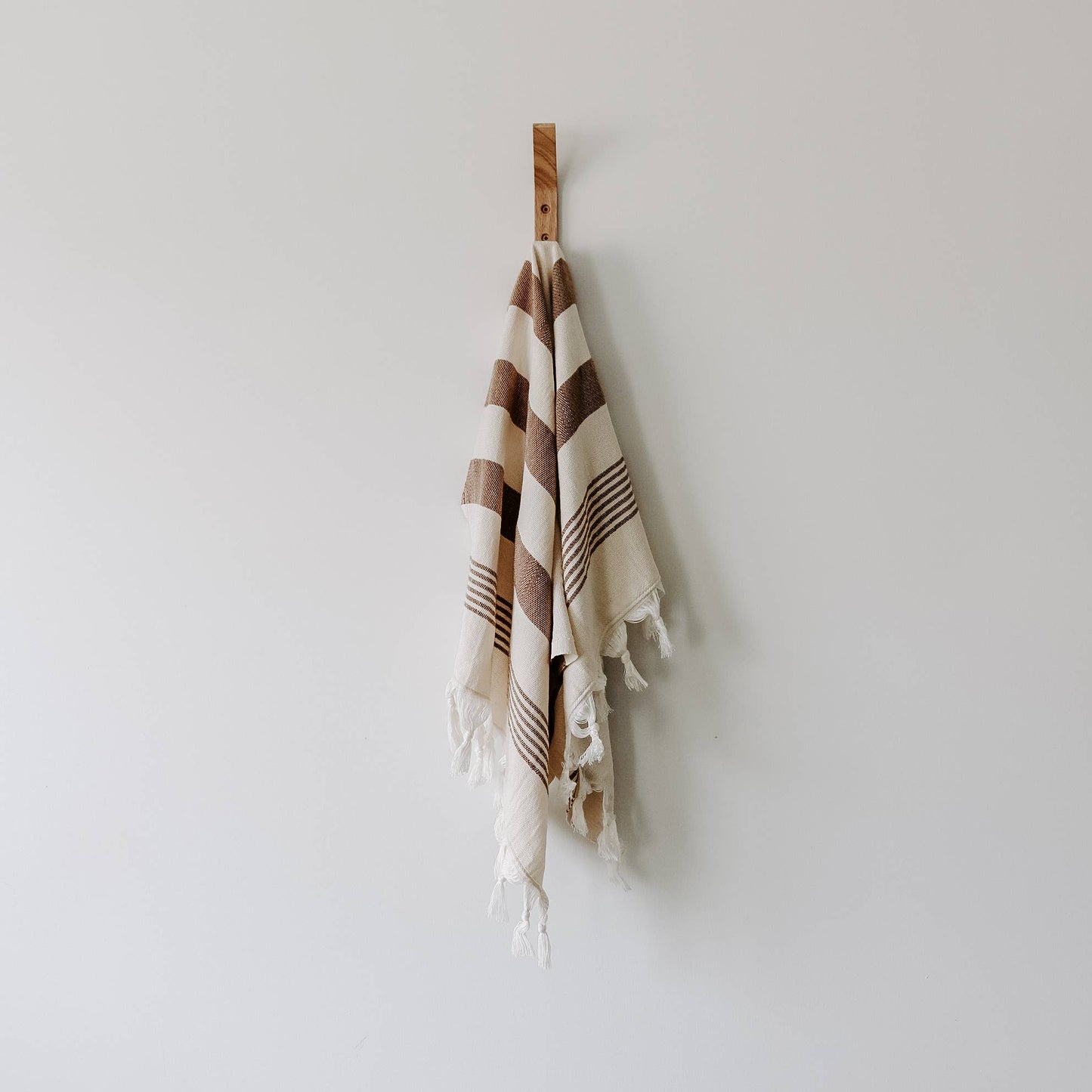Oversized Turkish Cotton Hand Towel | Neutral Multi-stripe