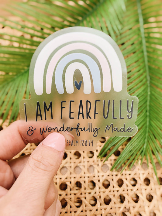 Fearfully + Wonderfully Made - Vinyl Sticker 3x3 in.