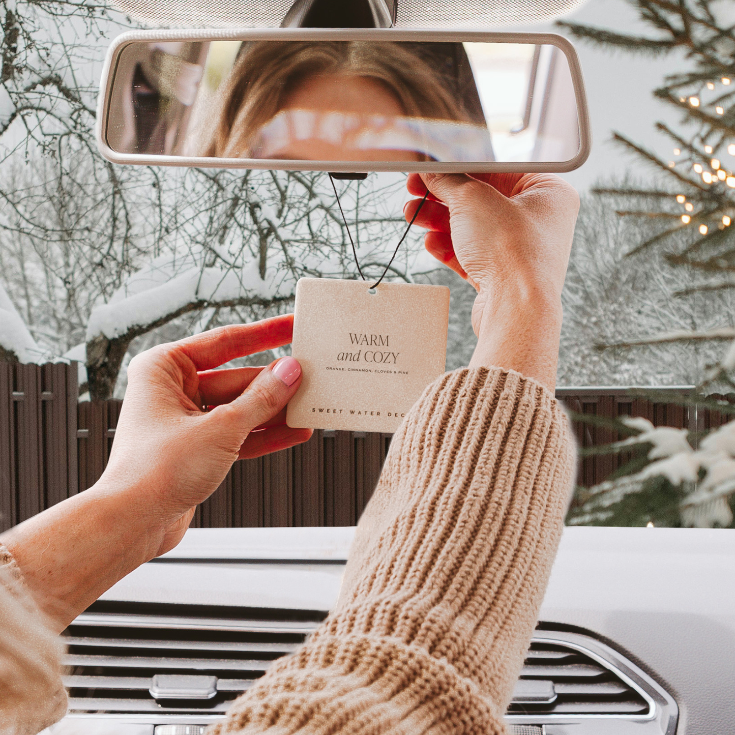 "Warm and Cozy" Hanging Car. Air Freshener