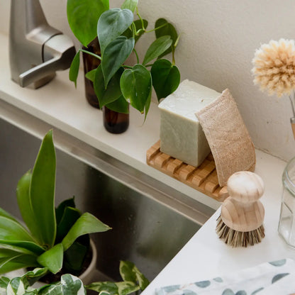 Waterfall Self-Draining Bamboo Soap Dish