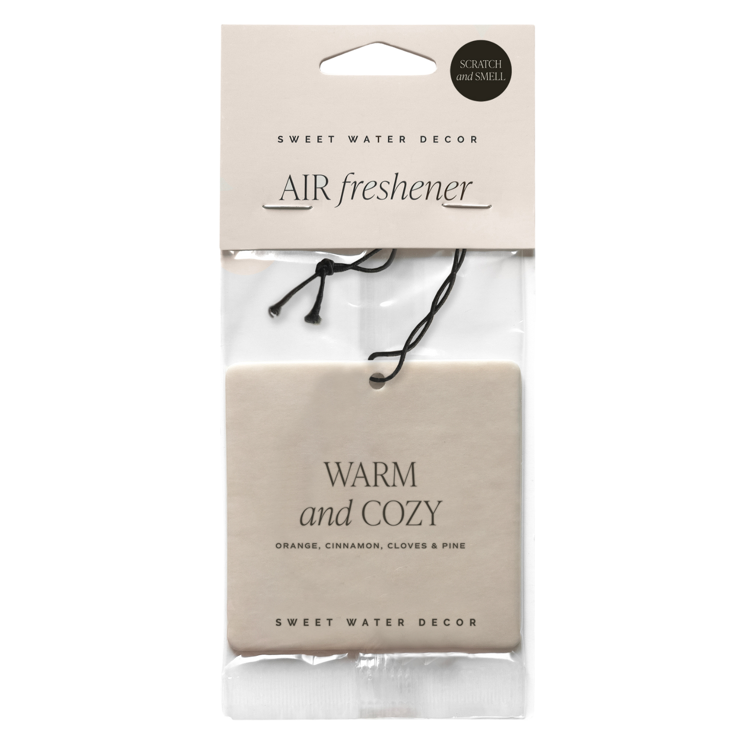 "Warm and Cozy" Hanging Car. Air Freshener