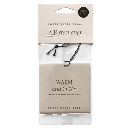 "Warm and Cozy" Hanging Car. Air Freshener