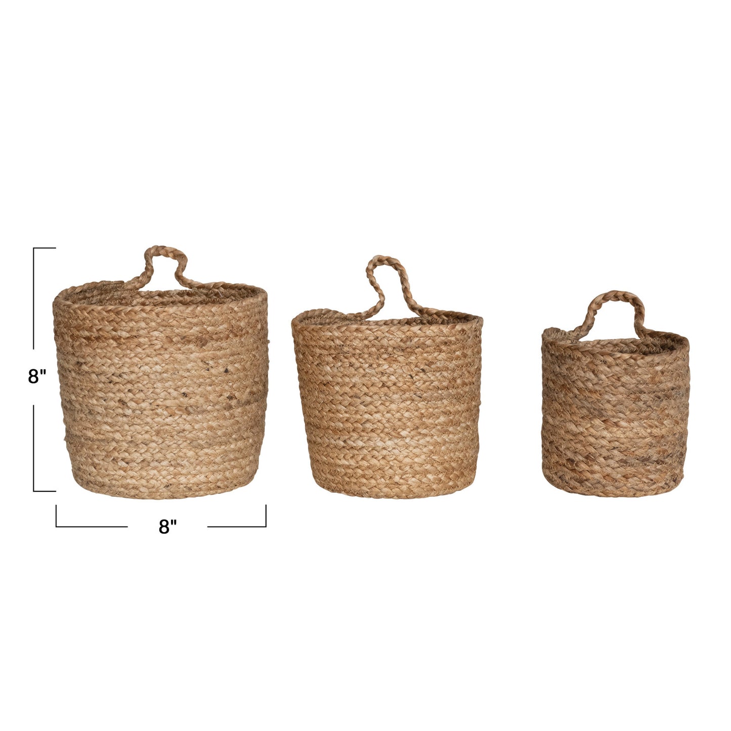 Braided Jute Nesting Baskets w/ Handle | 3 Sizes*