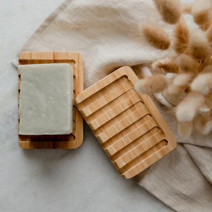 Waterfall Self-Draining Bamboo Soap Dish