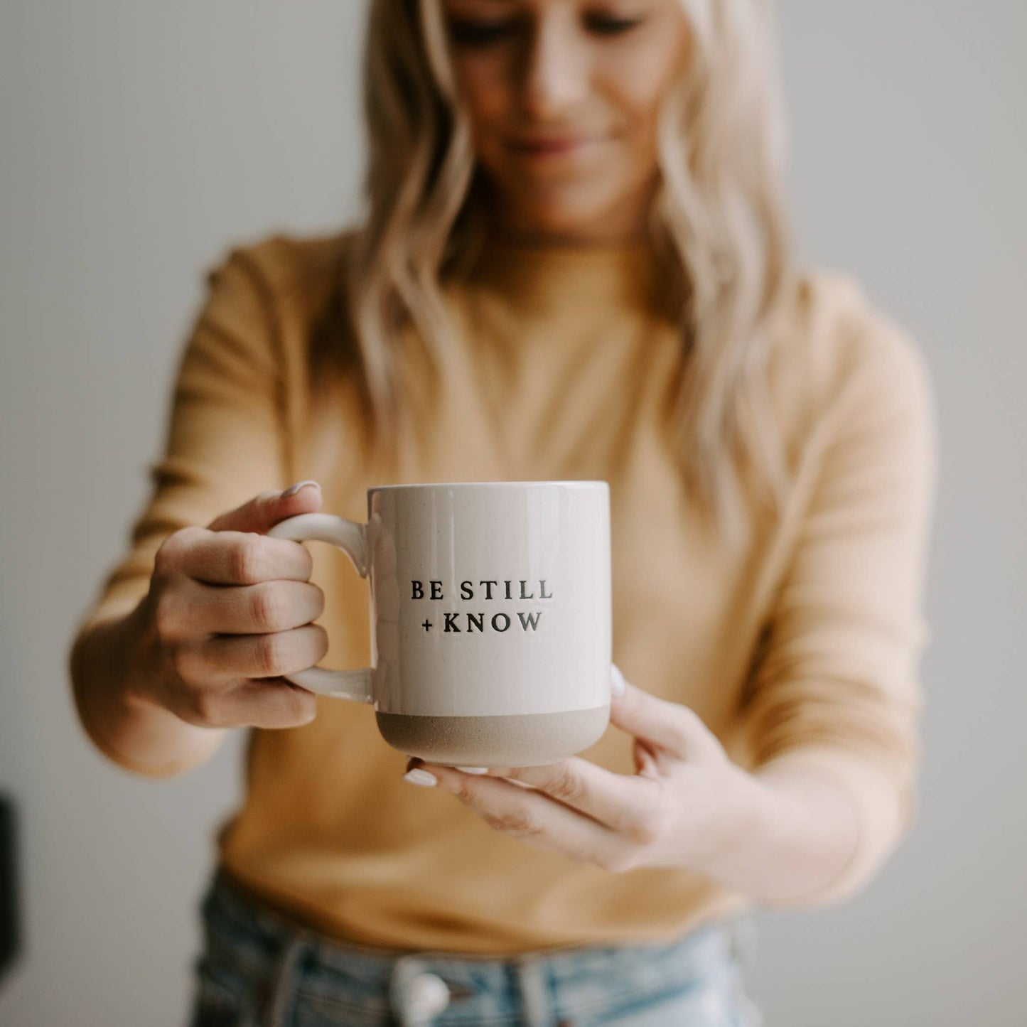 14 oz. Be Still and Know Stoneware Coffee Mug